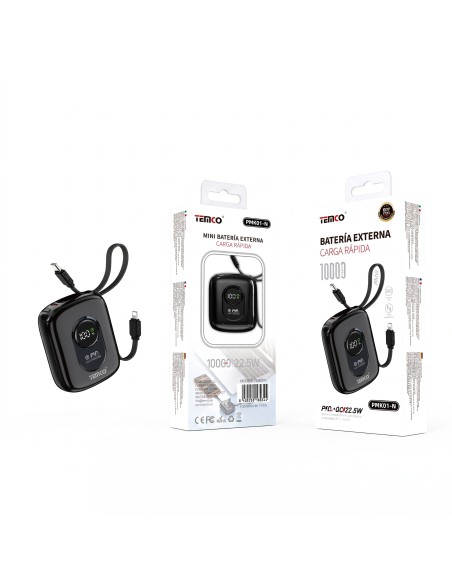 Batería externa 10.000 mAh TEMCO carga rápida 22,5 W