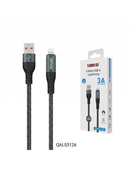 CABLE USB A LIGH. 3A QAL53126 TEMCO
