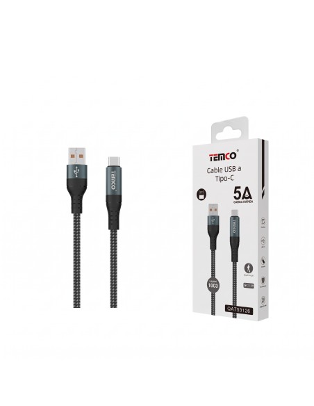 CABLE USB A TYPO-C  5A QAT53126 TEMCO