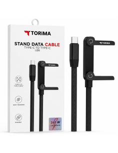 Cable con soporte 240W TEMCO Type-C 1,5m