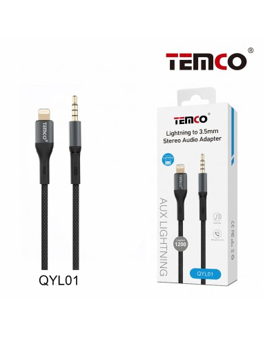 CABLE LIGHTNING A 3.5MM QYL01 TEMCO