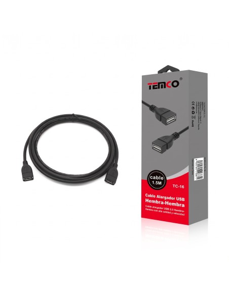 CABLE USB HEMBRA-HEMBRA 1.5M TC-16 TEMCO