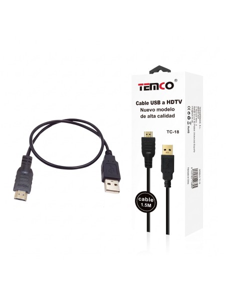 CABLE USB A HDMI 1.5M TC-18  TEMCO