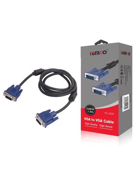 CABLE  VGA A VGA 1.5M  TC-X04 TEMCO