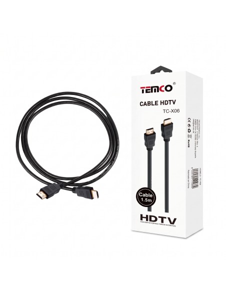 CABLE HDMI A HDMI 1.5M TC-X06 TEMCO