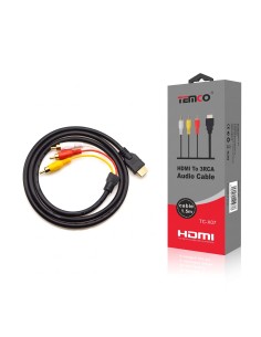 CABLE HDMI TO 3RCA 1.5M TC-X07 TEMCO
