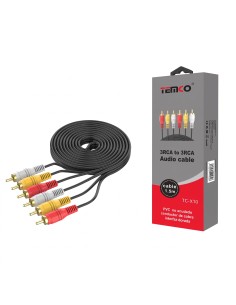 CABLE AUDIO 3RCA-3RCA TC-X10 TEMCO