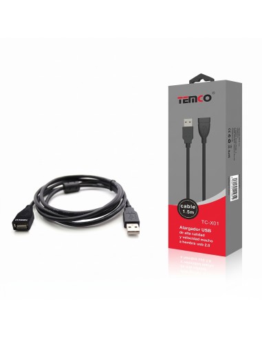 CABLE ALARGADOR USB 1.5M TC-X01 TEMCO