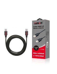 CABLE USB MACHO A MACHO 3M TC-X26  TEMCO