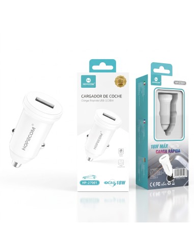 CARGADOR DE COCHE 18W HP-27001 HOPEECOM