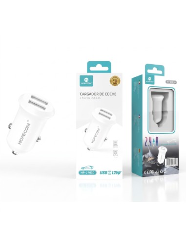 CARGADOR DE COCHE 2.4A USB*2 HP-27030 HOPEOCM