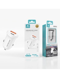 CARGADOR DE COCHE USB+TIPO C 30W HP-27070 HOPECOM