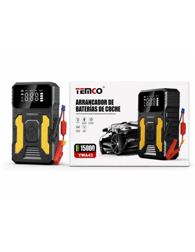 Arrancador emergencia TEMCO 15000 mAh compresor