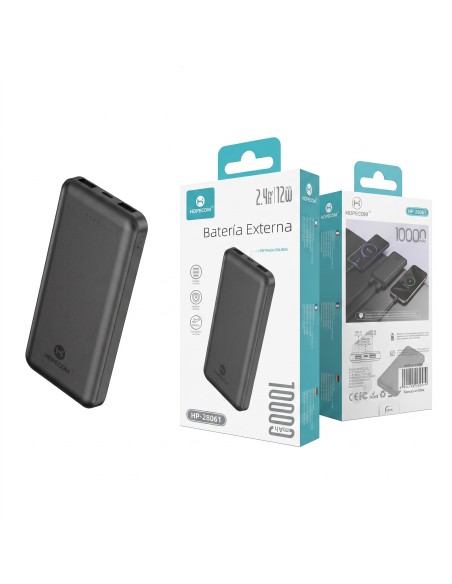 BATERIA EXTERNA 10000MAH NEGRO HP-28061 HOPECOM