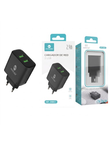 CARGADOR DE RELOJ 2USB 2.4A HP-20051 HOPECOM