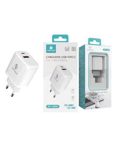 CARGADOR USB+TIPO C 30W HP-20290 HOPECOM