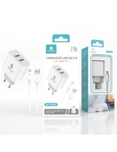 CARGADOR C/C.PHONE QC3.0 24W BLANCO HP-20055 HOPECOM