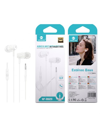 AURICULAR JACK BLANCO HP-30020 HOPECOM
