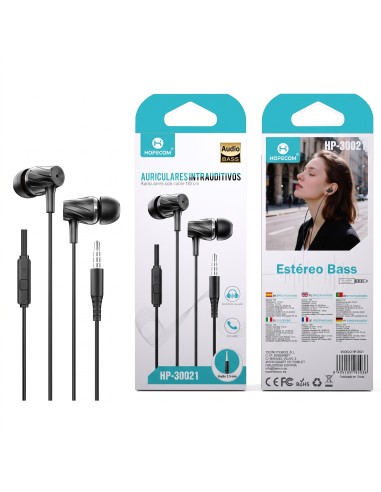 AURICULAR JACK NEGRO HP-30021 HOPECOM
