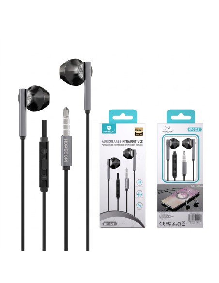 AURICULAR JACK NEGRO HP-30211 HOPECOM