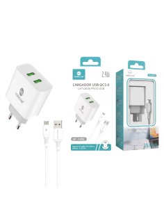 CARGADOR C/C.MICRO USB QC3.0 24W HP-20052 HOPEOCM