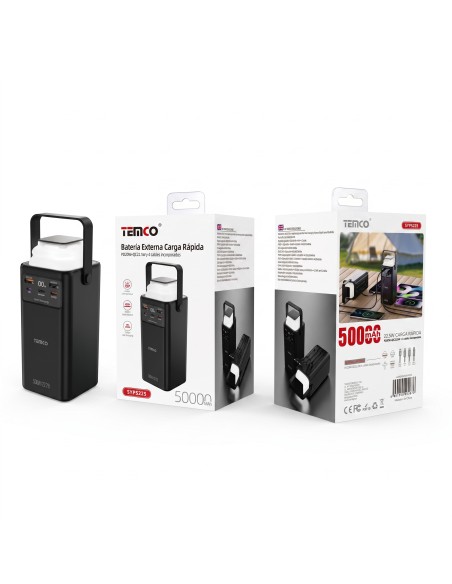 Batería externa con luz 50000mAh TEMCO SYP5225