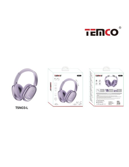Cascos inalámbricos TEMCO TSN03-L | 40h batería, Bluetooth 6.0