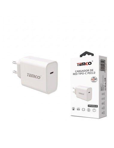 CARGADOR PD 3.0 45W XPD4504-B TEMCO