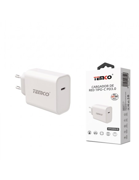 CARGADOR PD 3.0 45W XPD4504-B TEMCO