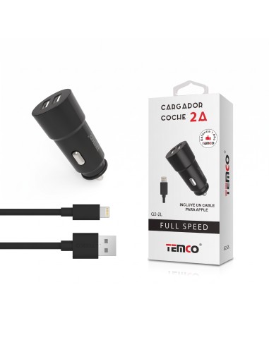 CARGADOR COCHE 2A G2-2L-N TEMCO