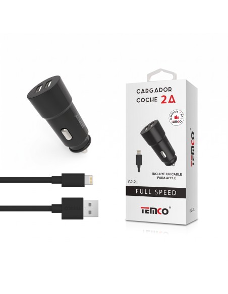 CARGADOR COCHE 2A G2-2L-N TEMCO