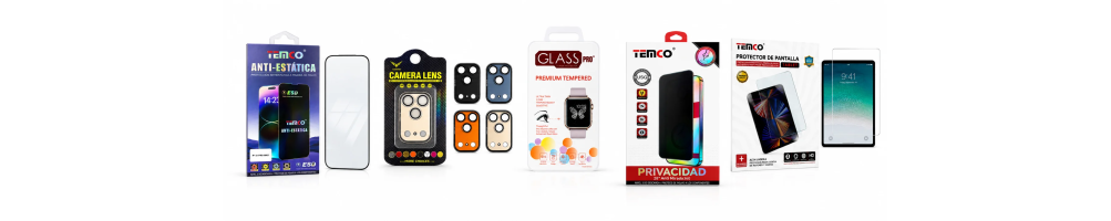 Protectores de Pantalla y Cristal Templado | TEMCOSTAR